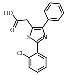 CAS 登录号：23821-79-6， [2-(2-氯苯基)-4-苯基-1,3-噻唑-5-基]乙酸