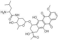 CAS 登录号：23828-86-6， N-亮氨酰柔红霉素