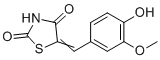 CAS 登录号：24044-50-6， 5-[(4-羟基-3-甲氧基苯基)亚甲基]-1,3-噻唑烷-2,4-二酮