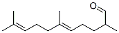 CAS 登录号：24048-13-3， 2,6,10-三甲基-5,9-十一碳二烯醛