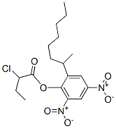 CAS 登录号：2411-01-0， (2,4-二硝基-6-辛烷-2-基苯基) 2-氯丁酸酯