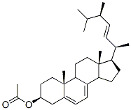 CAS 登录号：2418-45-3， (3b,22E)-麦角甾-5,7,22-三烯-3b-醇 3-乙酸酯