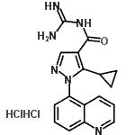 CAS#: 241800-97-5, 5-Cyclopropyl-N-(Diaminomethylene)-1-(5-Quinolinyl)-1H-Pyrazole-4-Carboxamide Dihydrochloride