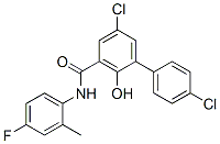 CAS 登录号：24283-57-6， 4',5-二氯-N-(4-氟-2-甲基苯基)-2-羟基-[1,1'-联苯]-3-甲酰胺
