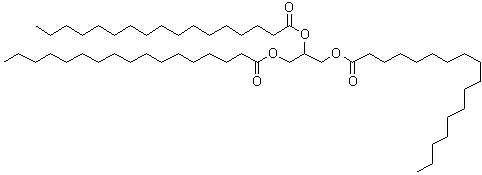 CAS 登录号：2438-40-6， 1,2,3-丙烷三基三(十七烷酸)酯