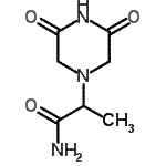 CAS 登录号：244161-14-6， 2-(3,5-二氧代-1-哌嗪基)丙酰胺