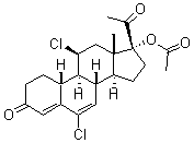 CAS#: 24432-00-6, 6,11beta-Dichloro-17-Hydroxy-19-Norpregna-4,6-Diene-3,20-Dione Acetate