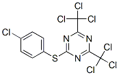 CAS 登录号：24478-08-8， 2-[(4-氯苯基)硫代]-4,6-二(三氯甲基)-1,3,5-三嗪