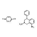 CAS 登录号:24524-90-1, 2-甲基-4-苯基-1,2,3,4-四氢-8-异喹啉胺(2Z)-2-丁烯二酸酯(1:1)