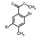CAS 登录号：245549-92-2， 甲基2,5-二溴-4-甲基苯甲酸酯