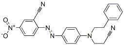 CAS 登录号：24610-00-2， 2-[[4-[(2-氰基乙基)(2-苯基乙基)氨基]苯基]偶氮]-5-硝基苯甲腈