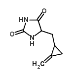 CAS 登录号：246181-09-9， 5-[(2-亚甲基环丙基)甲基]-2,4-咪唑烷二酮