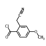 CAS 登录号：24634-12-6， 2-(氰基甲基)-4-甲氧基苯甲酰氯