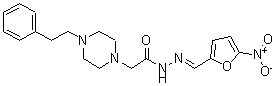 CAS 登录号：24637-24-9， N'-[(5-硝基呋喃-2-基)亚甲基]-4-苯乙基-1-哌嗪乙酰肼