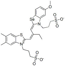 CAS#: 24687-35-2, Hydrogen-2-[2-[[5-Methoxy-3-(3-Sulphonatopropyl)-3H-Benzoselenazol-2-Ylidene]Methyl]But-1-Enyl]-5,6-Dimethyl-3-(3-Sulphonatopropyl)Benzothiazolium