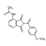 CAS 登录号：247149-95-7， N-[2-(4-甲氧基苯甲酰基)-1,3-二氧代-2,3-二氢-1H-茚-4-基]乙酰胺