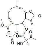 CAS 登录号：24728-11-8， 5-乙酰氧基-2,3,3a,4,5,8,9,11alpha-八氢-4-(2-羟基-2-甲基-1,3-二氧代丁氧基)-10-甲基-3-亚甲基-2-氧代环癸[b]呋喃-6-羧酸甲酯