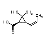 CAS#: 247921-00-2, (1R,3R)-2,2-Dimethyl-3-[(1Z)-1-Propen-1-Yl]Cyclopropanecarboxylic Acid