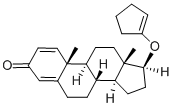 CAS 登录号：2487-63-0， (17b)-17-(1-环戊烯-1-基氧基)-雄甾-1,4-二烯-3-酮