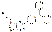 CAS 登录号：24926-68-9， 9-(2-羟基乙基)-2-[4-(二苯基甲基)-1-哌嗪基]-9H-嘌呤