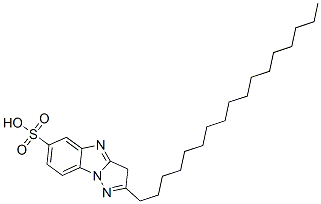 CAS 登录号：24939-67-1， 2-十七烷基-3H-吡唑并[1,5-a]苯并咪唑-6-磺酸