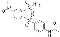 CAS 登录号：25006-65-9， N-{4-[(4-硝基-2-氨基磺酰基苯基)磺酰基]苯基}乙酰胺