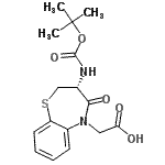 CAS#: 250349-14-5, [(3R)-3-({[(2-Methyl-2-Propanyl)Oxy]Carbonyl}Amino)-4-Oxo-3,4-Dihydro-1,5-Benzothiazepin-5(2H)-Yl]Acetic Acid