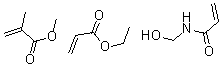 CAS 登录号：25035-74-9， 甲基丙烯酸甲酯与丙烯酸乙酯和 N-(羟基甲基)-2-丙烯酰胺聚合物