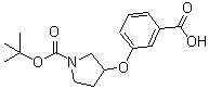 CAS#: 250681-87-9, 3-(3-Carboxyphenoxy)-1-Pyrrolidinecarboxylic Acid 1-(1,1-Dimethylethyl) Ester