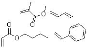 CAS#: 25101-28-4, 2-Methyl-2-Propenoic Acid Methyl Ester Polymer With 1,3-Butadiene, Butyl 2-Propenoate And Ethenylbenzene