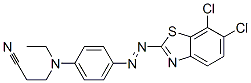 CAS 登录号：25150-28-1， 3-[[4-[(6,7-二氯苯并噻唑-2-基)偶氮]苯基]乙基氨基]丙腈