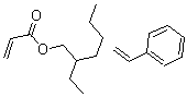 CAS 登录号：25153-46-2， 2-丙烯酸 2-乙基己基酯与苯乙烯聚合物