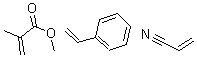 CAS 登录号:25213-88-1, 2-甲基-2-丙烯酸甲酯与苯乙烯和丙烯腈聚合物