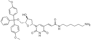 CAS#: 252337-60-3, 5-{(1E)-3-[(6-Aminohexyl)Amino]-3-Oxo-1-Propen-1-Yl}-5'-O-[Bis(4-Methoxyphenyl)(Phenyl)Methyl]-2'-Deoxyuridine