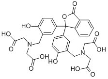 CAS 登录号：25296-54-2， 2-[[5-[1-[3-[[二(2-氧代-2-氧代-乙基)氨基]甲基]-4-羟基-苯基]-3-氧代-2-苯并呋喃-1-基]-2-羟基-苯基]甲基-(2-氧代-2-氧代-乙基)氨基]乙酸四钠盐