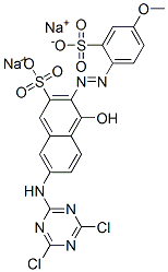 CAS#: 25489-36-5, Disodium 7-[(4,6-Dichloro-1,3,5-Triazin-2-Yl)Amino]-4-Hydroxy-3-[(4-Methoxy-2-Sulphonatophenyl)Azo]Naphthalene-2-Sulphonate