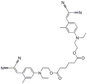 CAS 登录号：25857-05-0， 二[2-[[4-(2,2-二氰基乙烯基)-3-甲基苯基]乙基氨基]乙基]己二酸酯