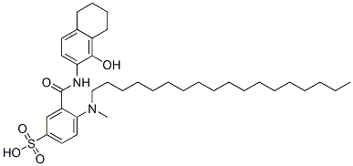 CAS 登录号：2589-61-9， 4-[(1-羟基5,6,7,8-四氢萘-2-羰基)氨基]-3-(甲基-十八烷基氨基)苯磺酸