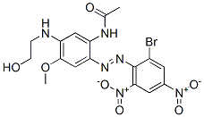 CAS 登录号：26021-21-6， N-[2-[(2-溴-4,6-二硝基苯基)偶氮]-5-[(2-羟基乙基)氨基]-4-甲氧基苯基]-乙酰胺