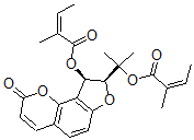 CAS#: 2607-56-9, [(8S,9R)-8-[2-[(Z)-2-Methylbut-2-Enoyl]Oxypropan-2-Yl]-2-Oxo-8,9-Dihydrofuro[5,4-h]Chromen-9-Yl] (Z)-2-Methylbut-2-Enoate