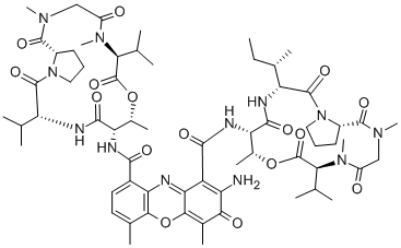 CAS 登录号：2612-14-8， 2alpha-D-别异亮氨酸-放线菌素 D