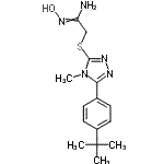 CAS#: 261704-26-1, N'-Hydroxy-2-({4-Methyl-5-[4-(2-Methyl-2-Propanyl)Phenyl]-4H-1,2,4-Triazol-3-Yl}Sulfanyl)Ethanimidamide