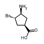 CAS 登录号：262280-18-2， (1R,3S,4S)-3-氨基-4-溴环戊烷羧酸