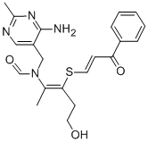 CAS 登录号：26242-33-1， N-[(4-氨基-2-甲基-5-嘧啶基)甲基]-N-[4-羟基-1-甲基-2-[(3-氧代-3-苯基-1-丙烯-1-基)硫代]-1-丁烯-1-基]-甲酰胺