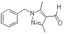 CAS 登录号：2644-94-2， 3,5-二甲基-1-(苯基甲基)-1H-吡唑-4-甲醛