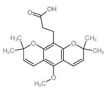 CAS#: 26535-35-3, 5-Methoxy-2,2,8,8-Tetramethyl-2H,8H-Benzo[1,2-b:5,4-b']Dipyran-10-Propanoic Acid