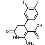 CAS 登录号:265985-98-6, 4-(3,4-二氟苯基)-2-甲基-6-氧代-1,4,5,6-四氢-3-吡啶羧酸