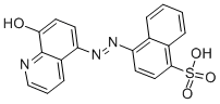 CAS 登录号：26644-96-2， 4-(8-羟基-5-喹啉基偶氮)-1-萘磺酸