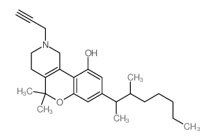 CAS#: 26685-57-4, 8-(1,2-Dimethylheptyl)-1,3,4,5-tetrahydro-5,5-dimethyl-2-(2-propyn-1-yl)-2H-[1]Benzopyrano[4,3-c]pyridin-10-ol
