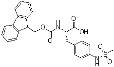 CAS 登录号：266999-22-8， N-[(9H-芴-9-基甲氧基)羰基]-4-[(甲基磺酰基)氨基]-L-苯丙氨酸